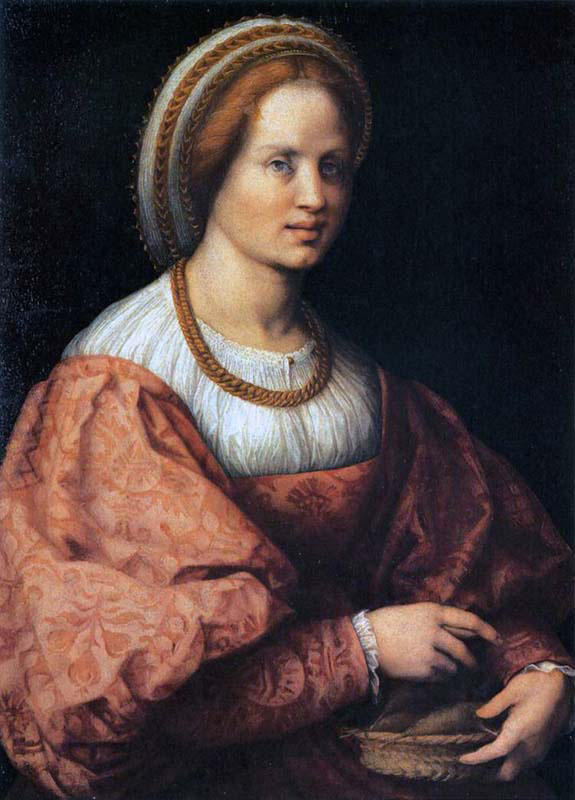 Woman with Basket of Spindles